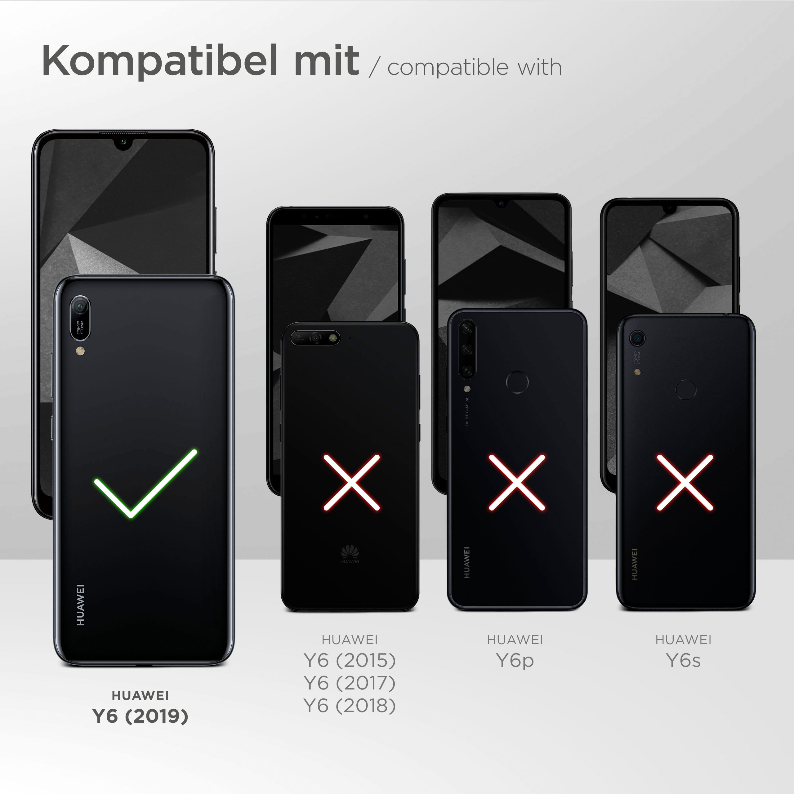 (2019), Dunkelbraun MOEX Y6 Purse Huawei, Flip Case, Cover,