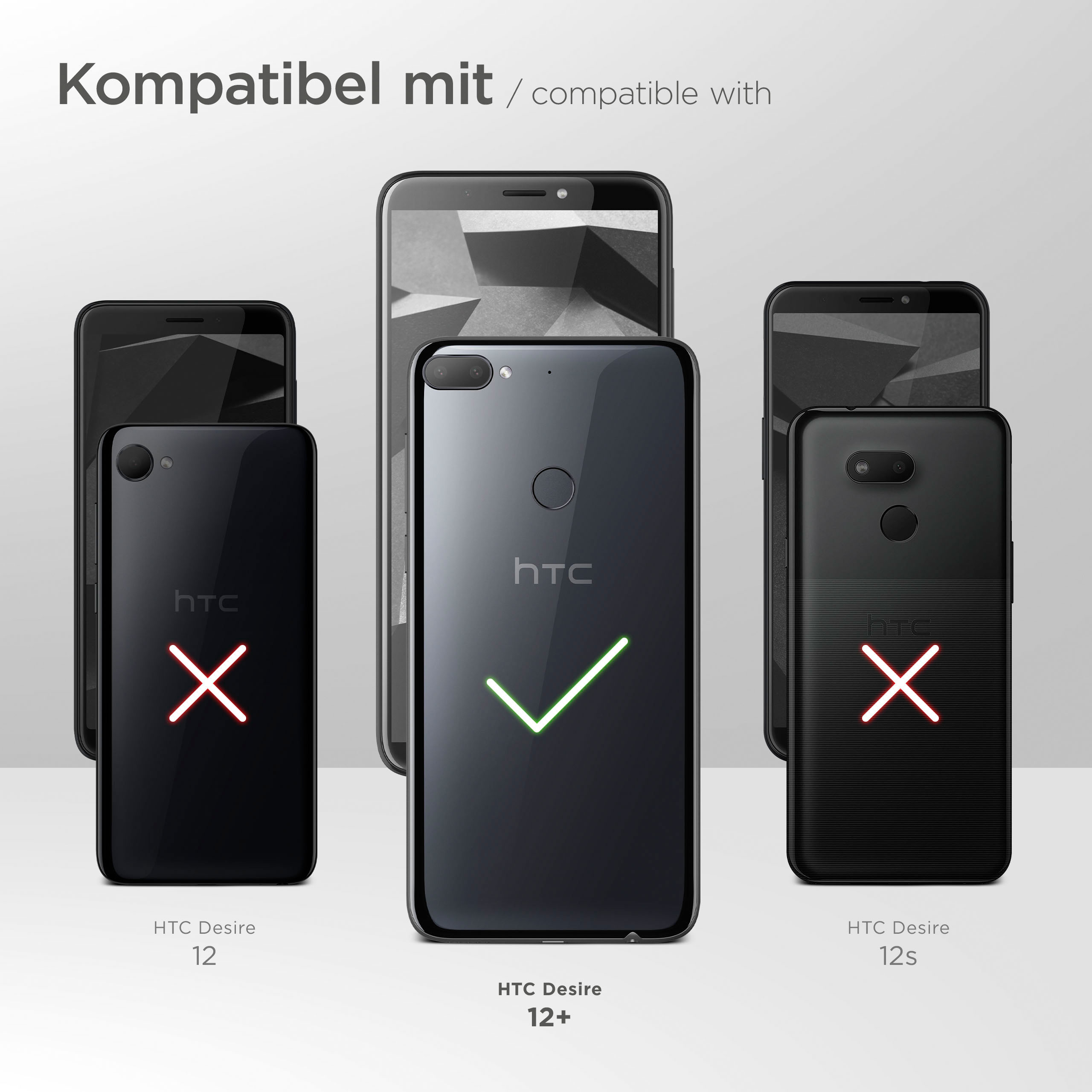 MOEX Purse Case, Flip Cover, Dunkelbraun Desire 12 HTC, Plus