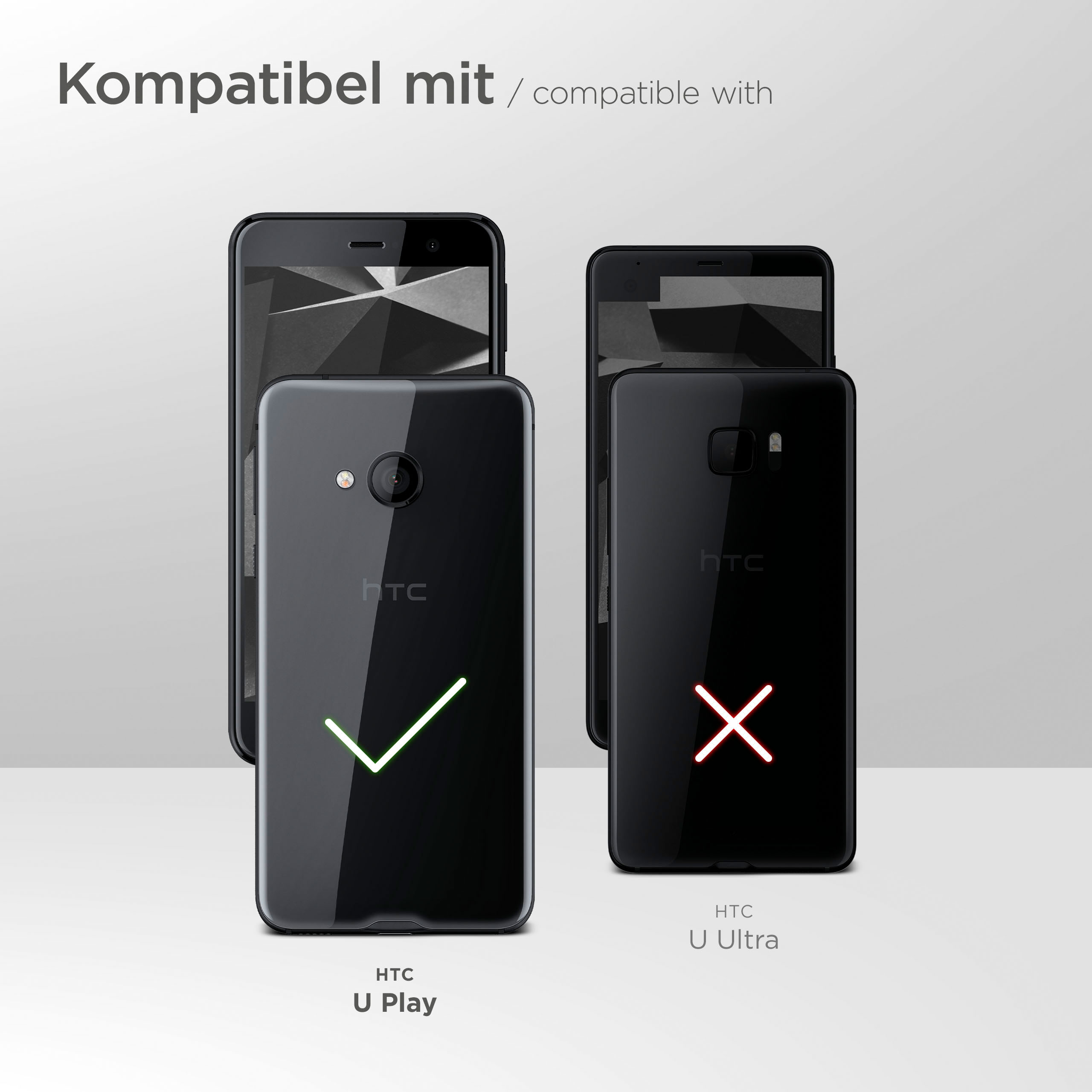 HTC, Flip Purse MOEX Play, Schwarz Case, Cover, U