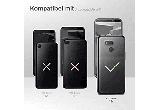 MOEX Purse Case, Flip Cover, HTC, Desire 12s, Schwarz