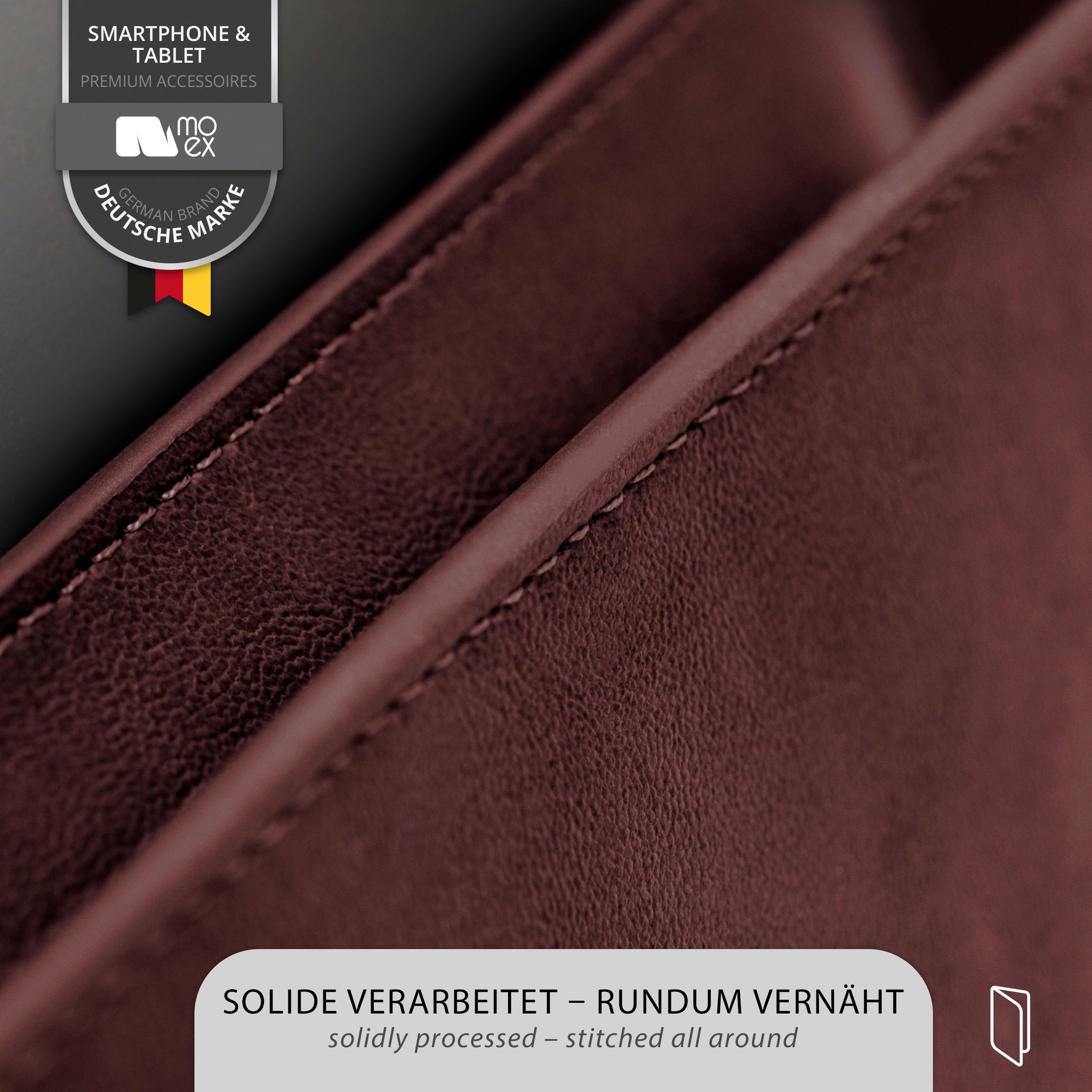 6T, OnePlus, Flip MOEX Case, Weinrot Cover, Purse