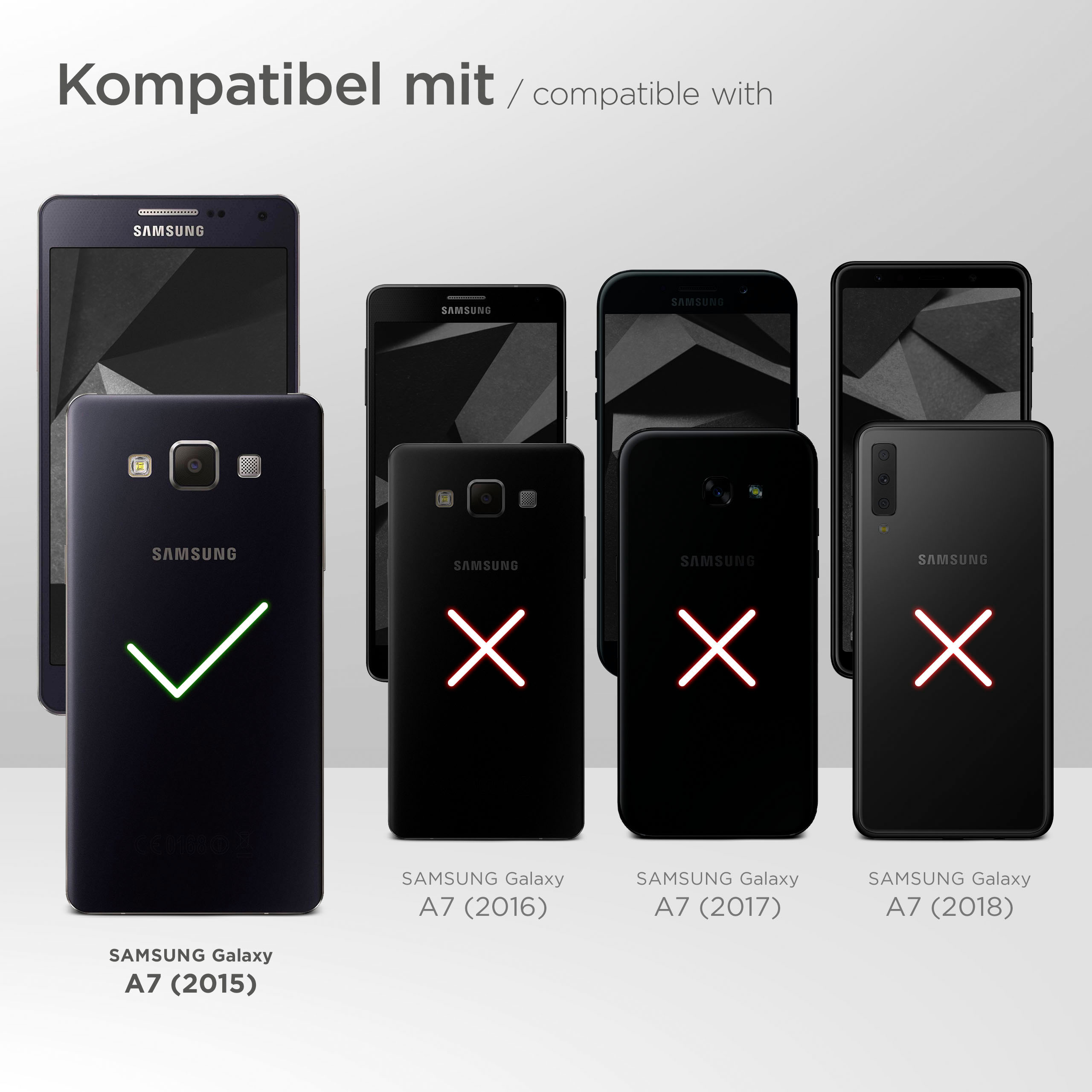 MOEX Purse Case, (2015), Galaxy Cover, Flip Dunkelblau A7 Samsung