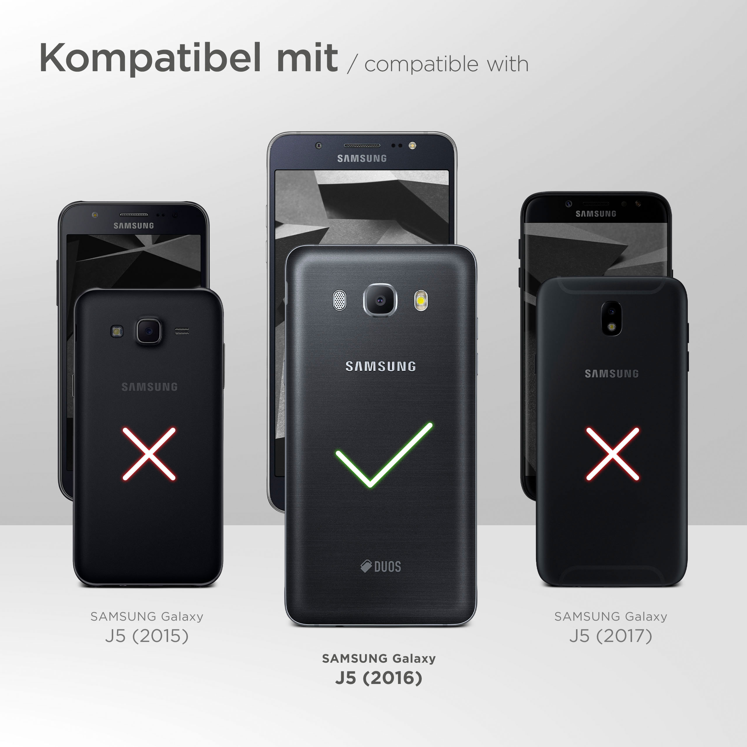 Einsteckhülle Cover, (2016), J5 Zuglasche, Samsung, Full ONEFLOW Schwarz mit Galaxy