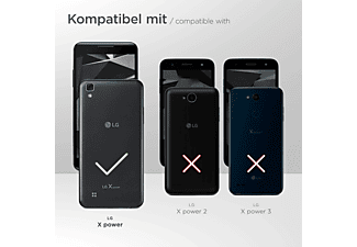MOEX Flip Case, Flip Cover, LG, X Power, Deep-Black