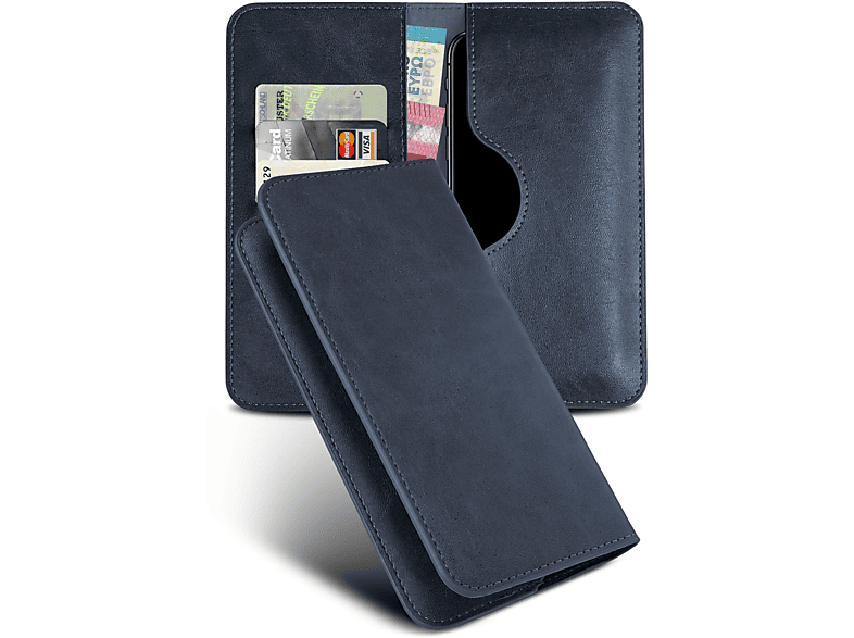 MOEX Flip Xperia Dunkelblau Case, Z3 Sony, Compact, Purse Cover,