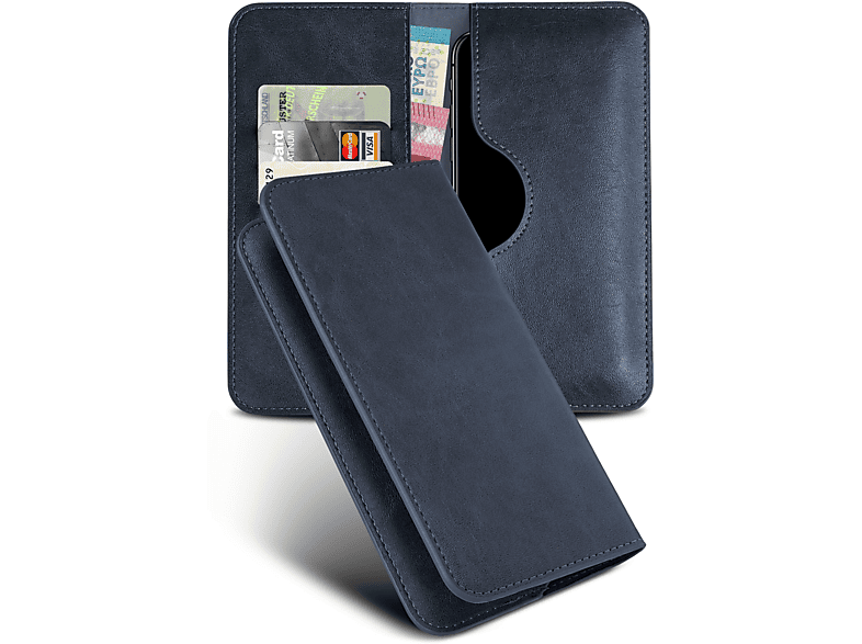 MOEX Purse Case, Flip Cover, Huawei, Y5 (2019), Dunkelblau