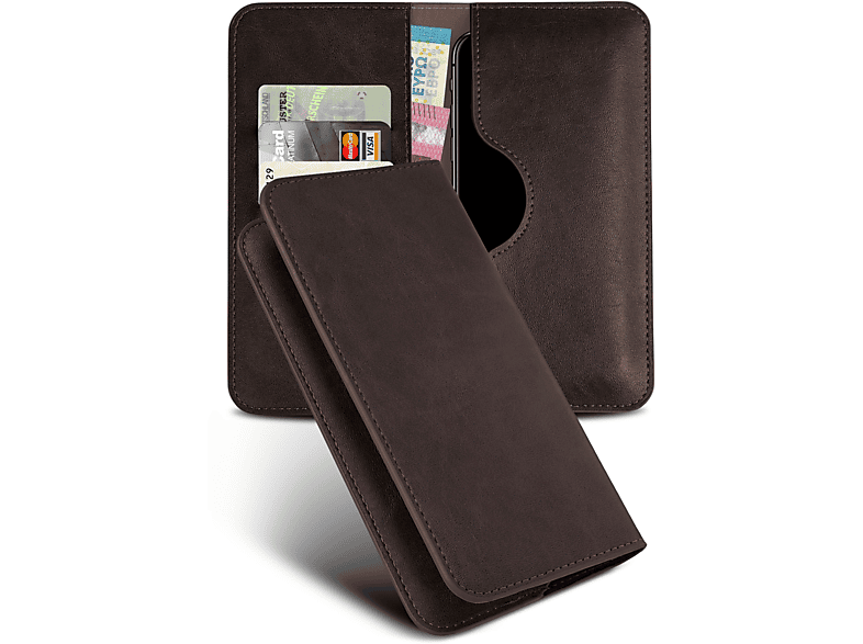 MOEX Purse Case, Flip Cover, Samsung, Galaxy S10e, Dunkelbraun