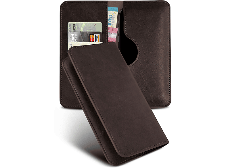 MOEX Purse Huawei, Cover, P8 Flip 2015, Case, Lite Dunkelbraun