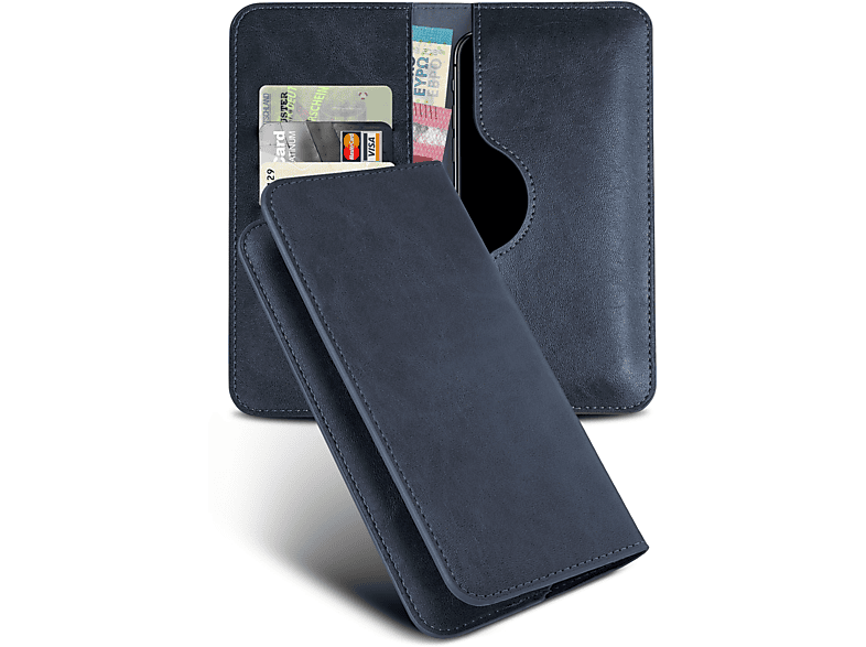 Flip Case, MOEX Dunkelblau Purse Samsung, Cover, Galaxy A7 (2018),