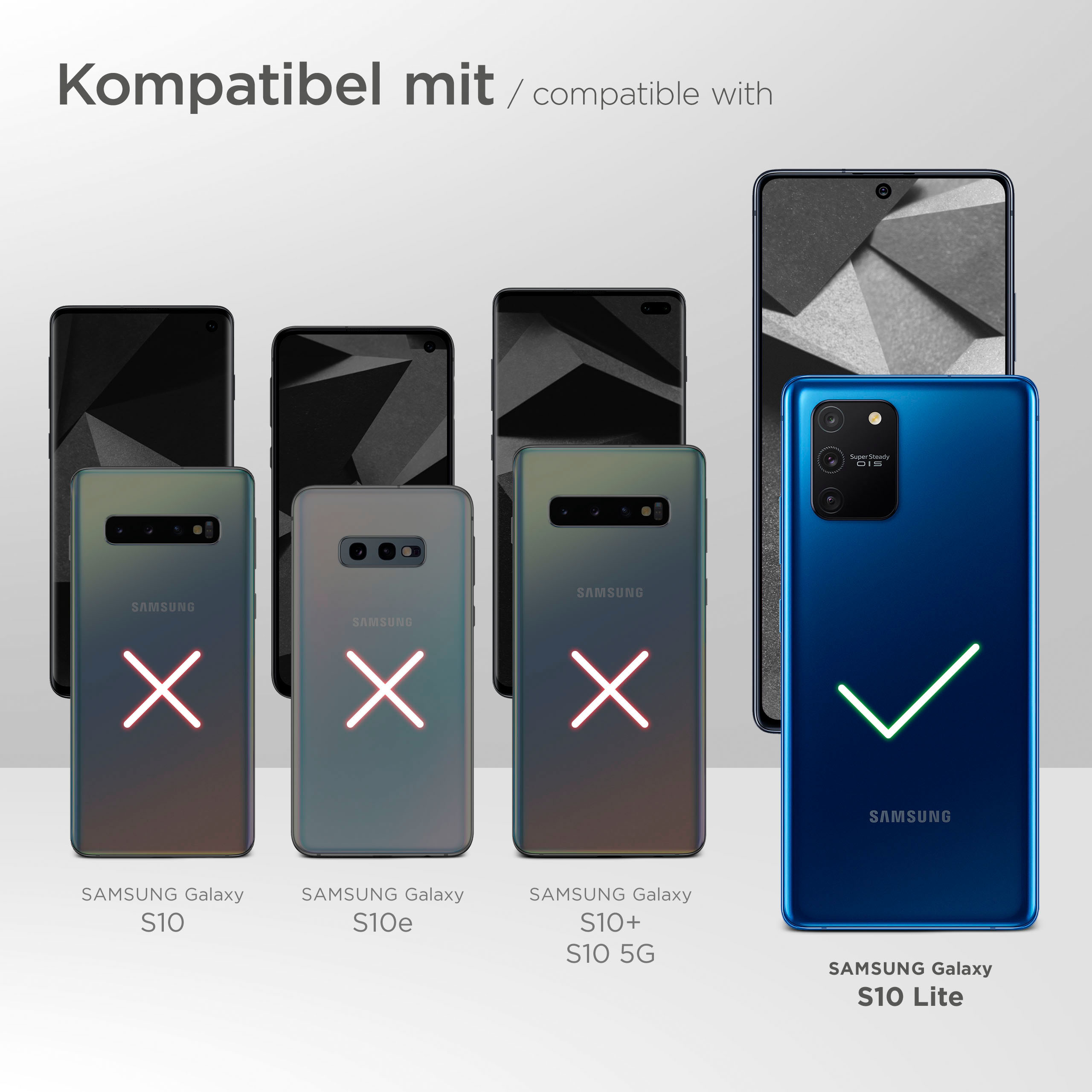 Galaxy Backcover, Lite, S10 Handykette, MOEX Samsung, Weinrot