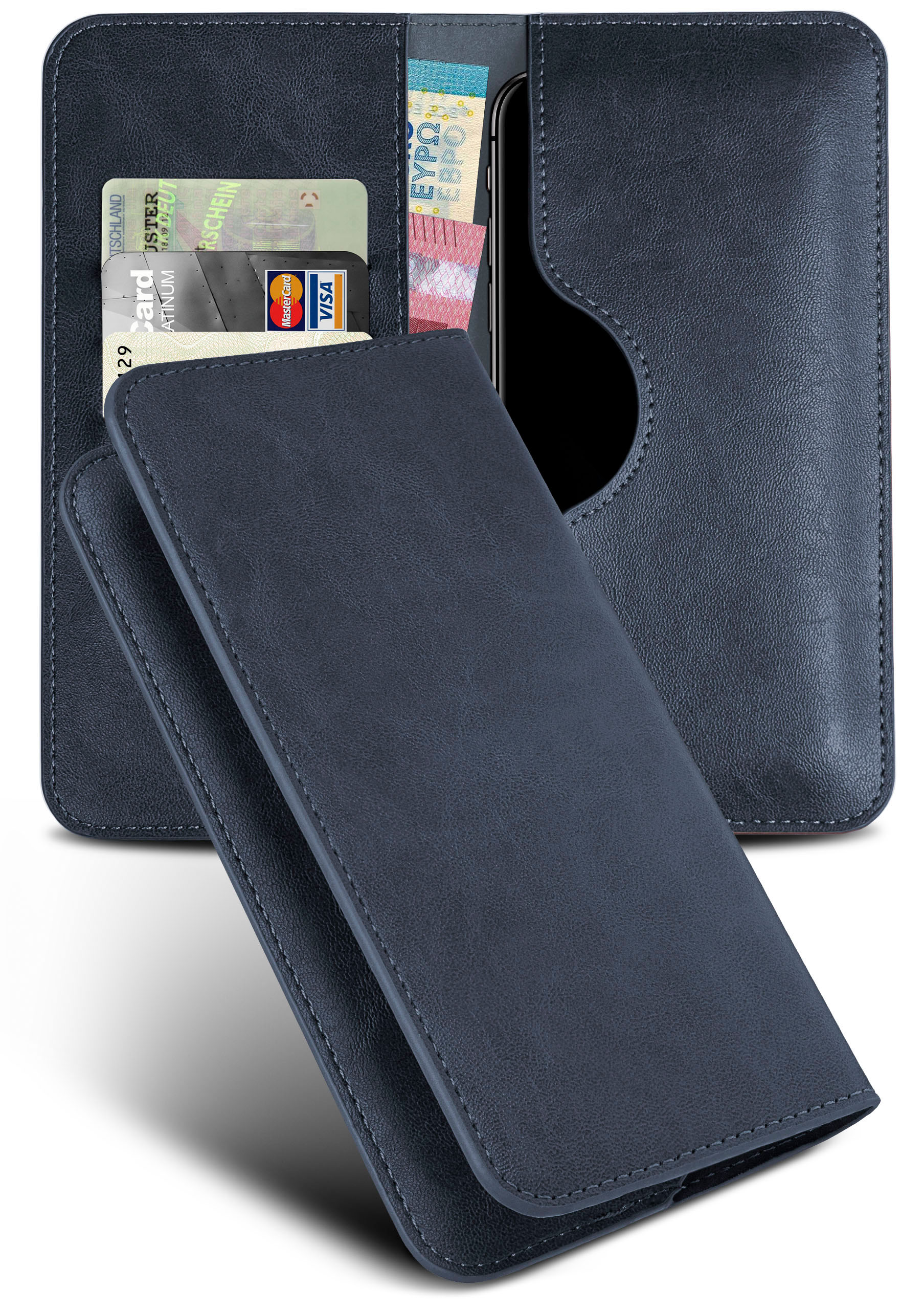 Cover, Case, Dunkelblau Purse Samsung, MOEX Note10, Galaxy Flip