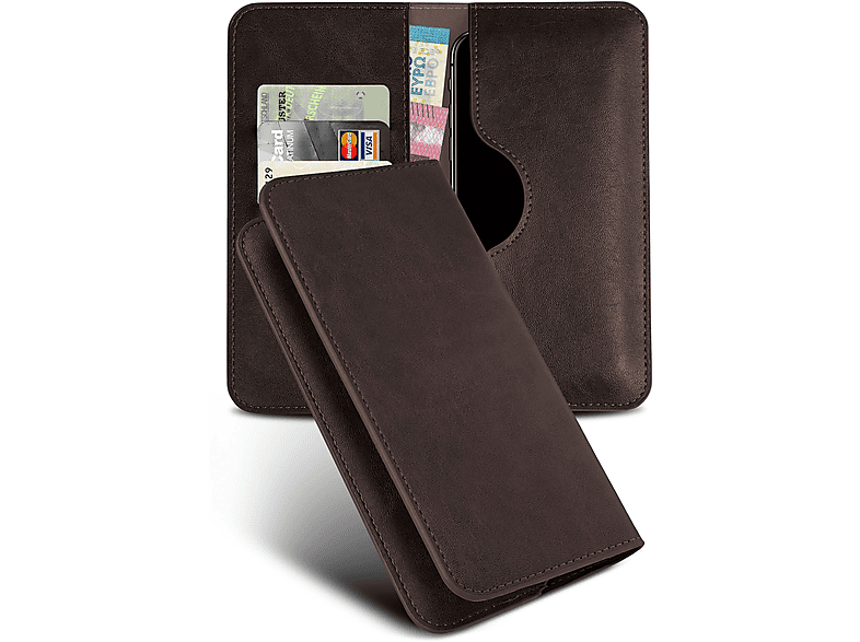 A3 Flip Dunkelbraun Purse Galaxy Case, (2017), MOEX Samsung, Cover,