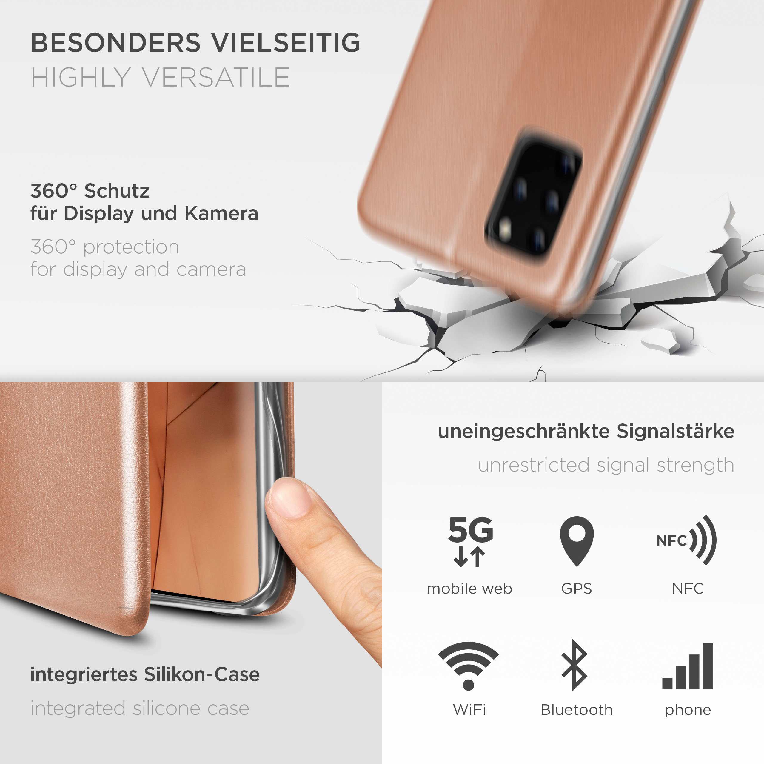 ONEFLOW Business Case, Flip Cover, Rosé / - S20 5G, Galaxy Samsung, Plus Seasons