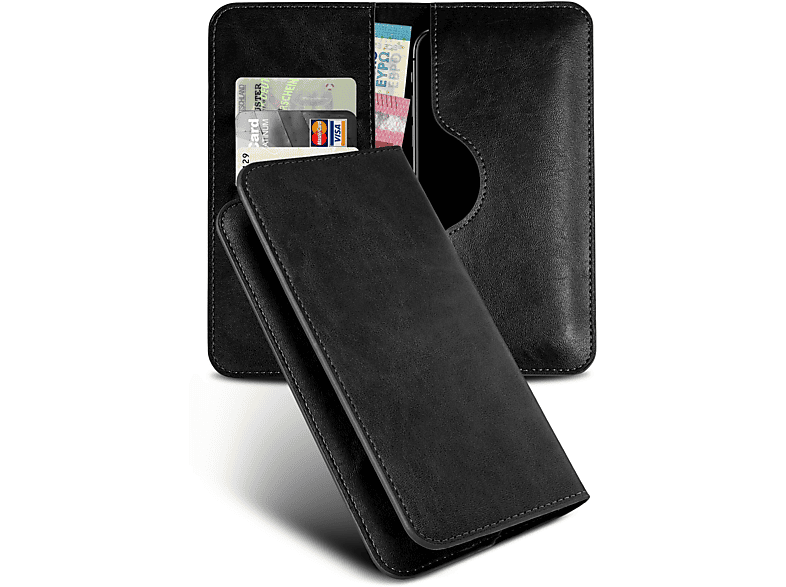 MOEX Purse Case, Flip Cover, Schwarz Huawei, (2019), Y5