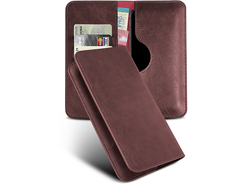 Flip Compact, Cover, Sony, Xperia Z1 Purse MOEX Weinrot Case,