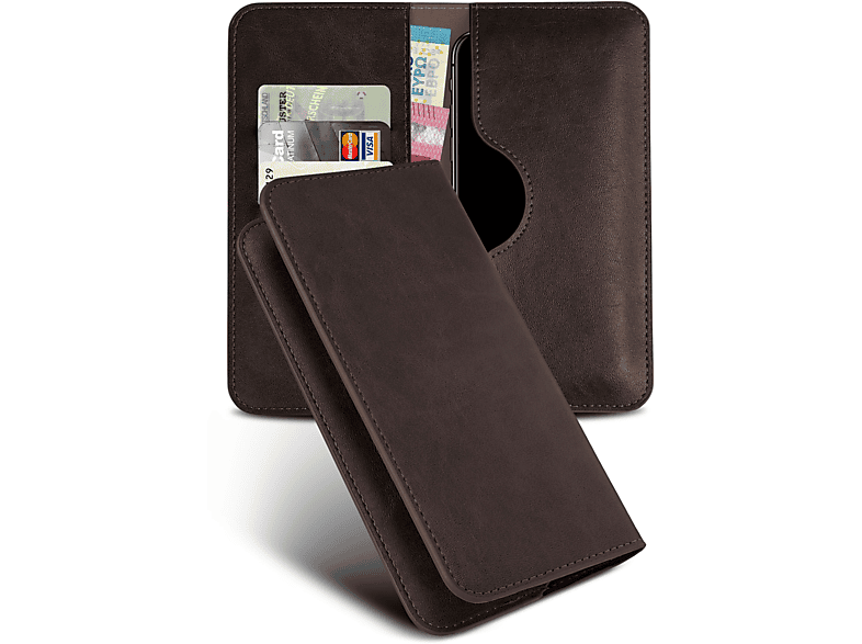 MOEX Purse Case, Flip Cover, OnePlus, 7T, Dunkelbraun