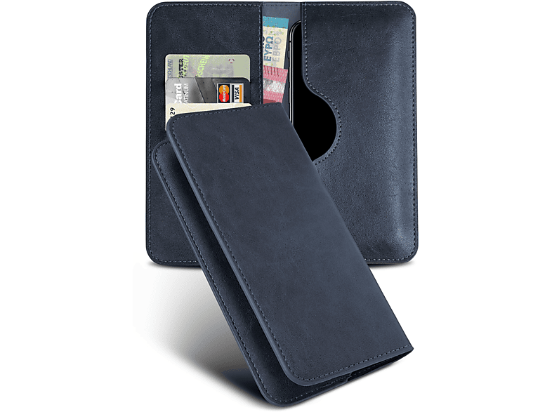 P Flip smart Purse Case, 2021, MOEX Huawei, Dunkelblau Cover,