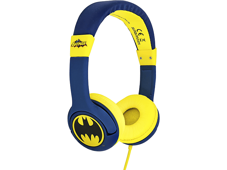 OTL DC0765 BATMAN BAT SIGNAL JUNIOR, On-ear Kopfhörer Blau/Gelb