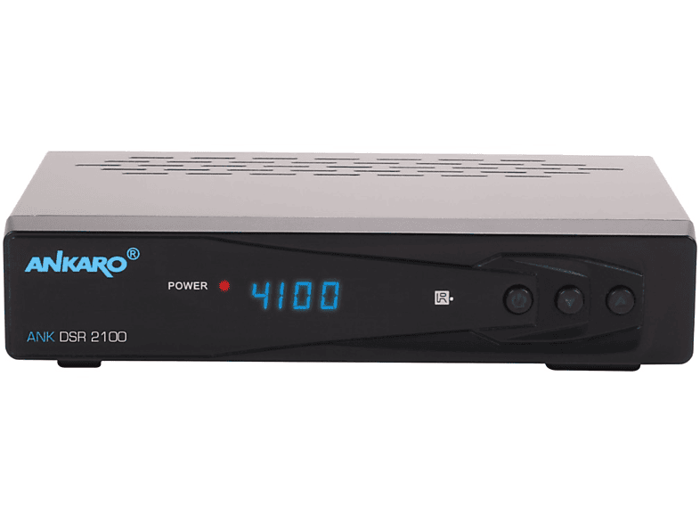 ANKARO ANK DSR 2100 mit PVR, Full HD, Digitaler Satelliten Receiver, DVB-S2, HDMI 1080p Sat Receiver (HDTV, PVR-Funktion, DVB-T2 (H.265), DVB-C2, DVB-S, DVB-S2, schwarz) | SAT Receiver