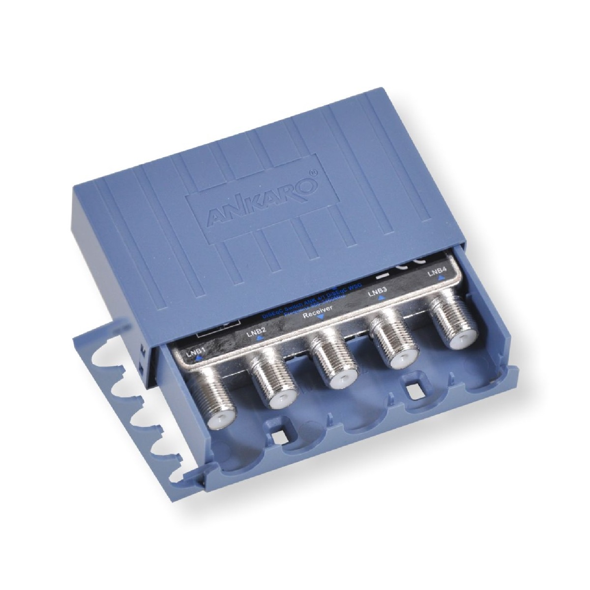 ANKARO ANK 4/1 Mastmontage WSG DiSEqC Schalter 2.0 4 für Ausgang, mit LNCs,1 für SAT-Multischalter Wetterschutzgehäuse