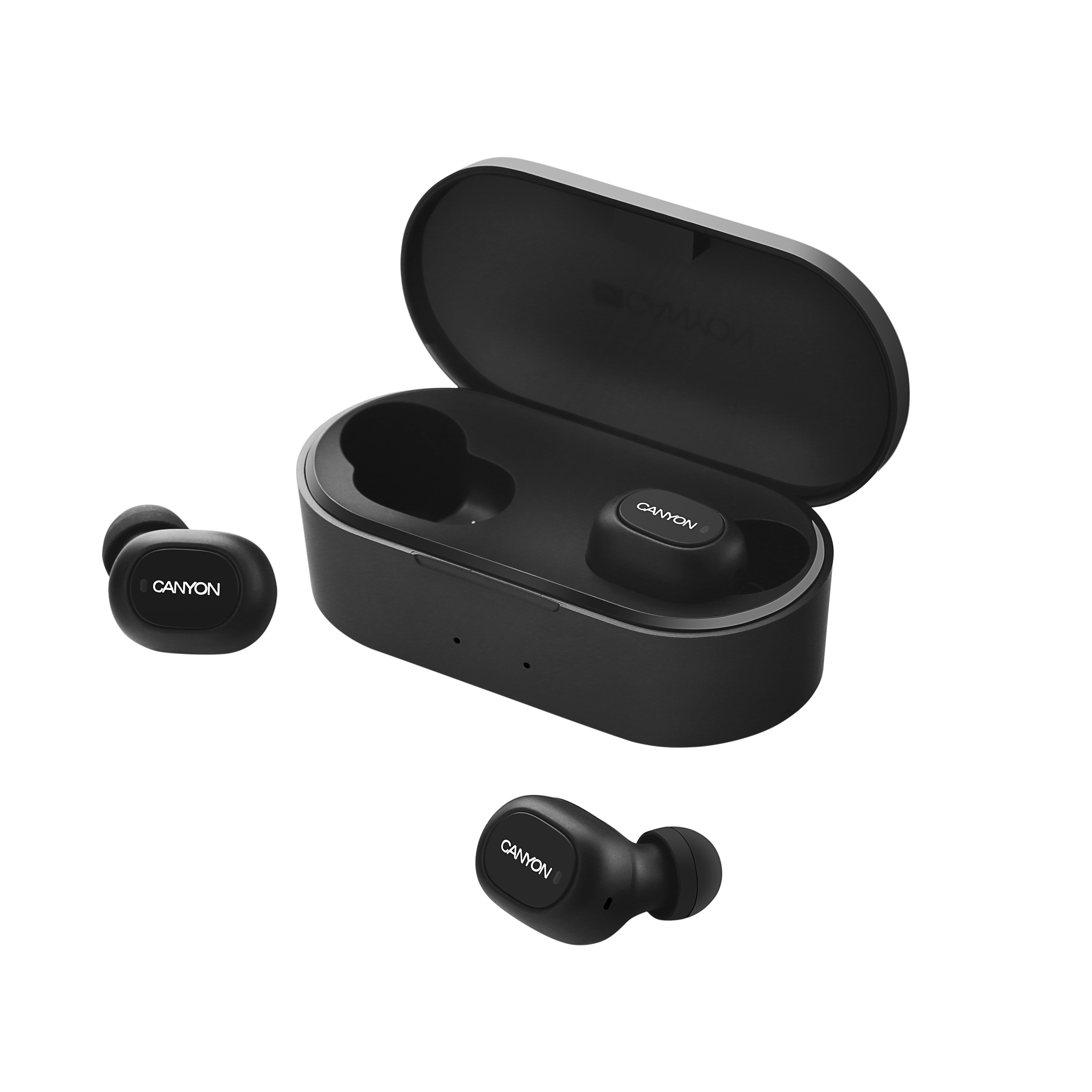 Auriculares - CNCBUSBC1W CANYON, Supraaurales, Negro