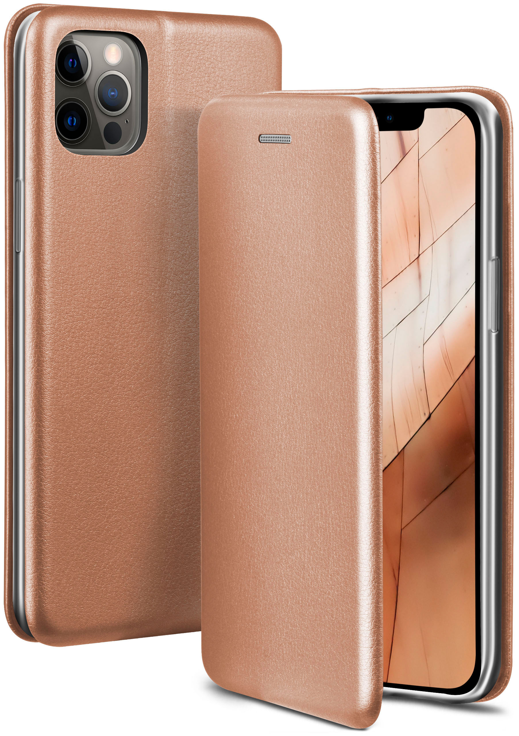 ONEFLOW Business Case, Cover, Flip iPhone Apple, - 12 Seasons Rosé / Pro, 12