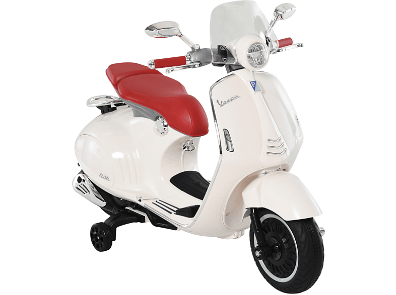 Moto eléctrica infantil - HOMCOM +3 Años, 12V, 2 Ruedas Auxiliares