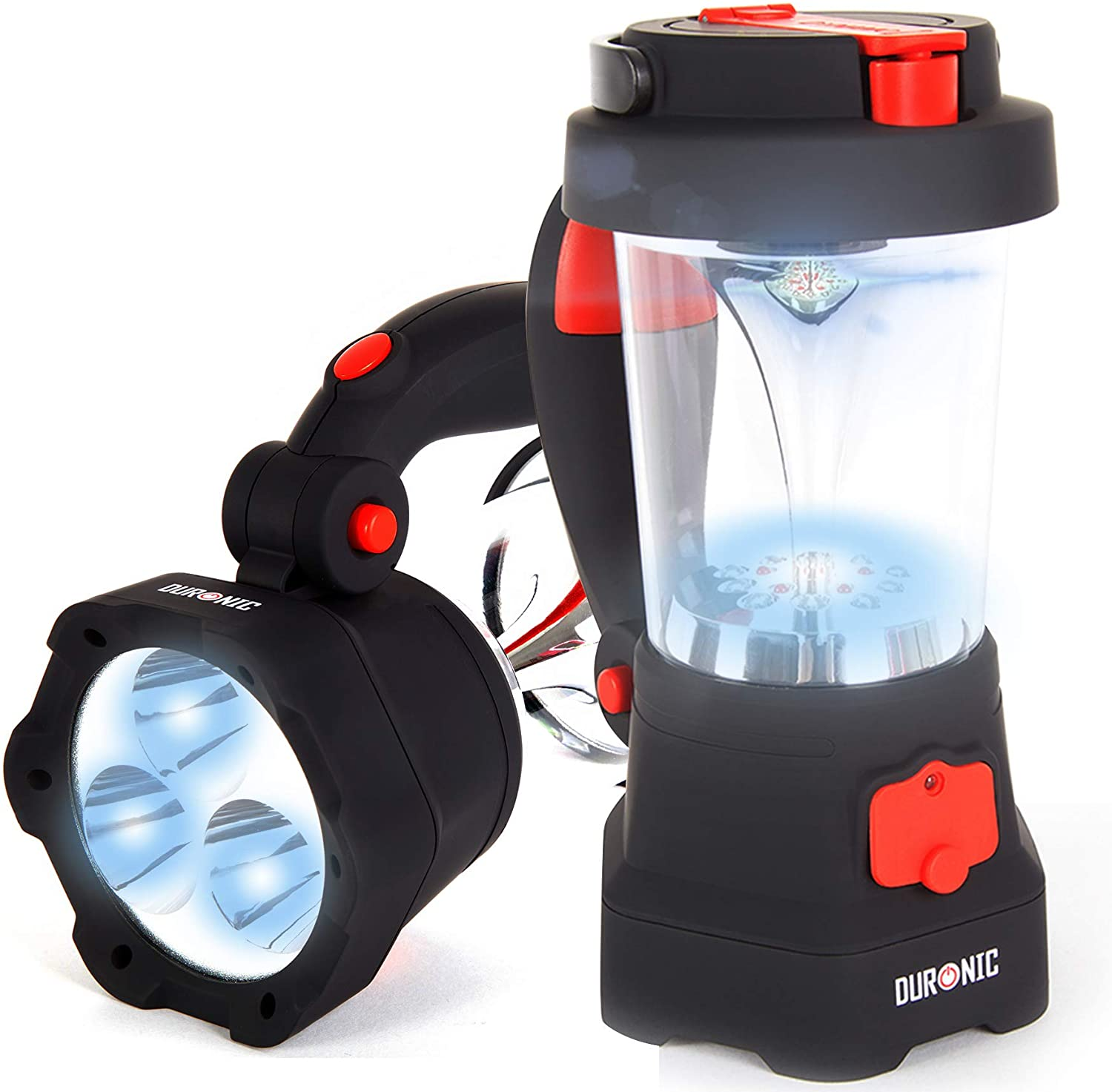 Duronic Hurricane Farol de camping recargable por dinamo y usb con linterna led mano 10 señal roja intermitente 3 4101e8tcri