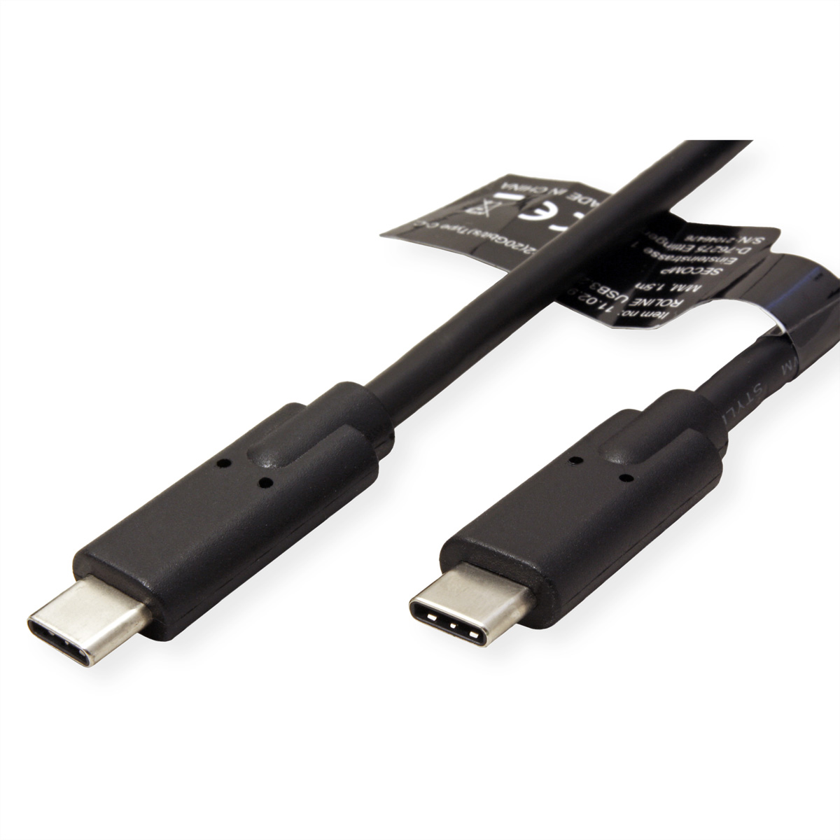 ROLINE USB 3.2 Gen 2x2 Kabel, USB Emark, C-C, 3.2 ST/ST Kabel
