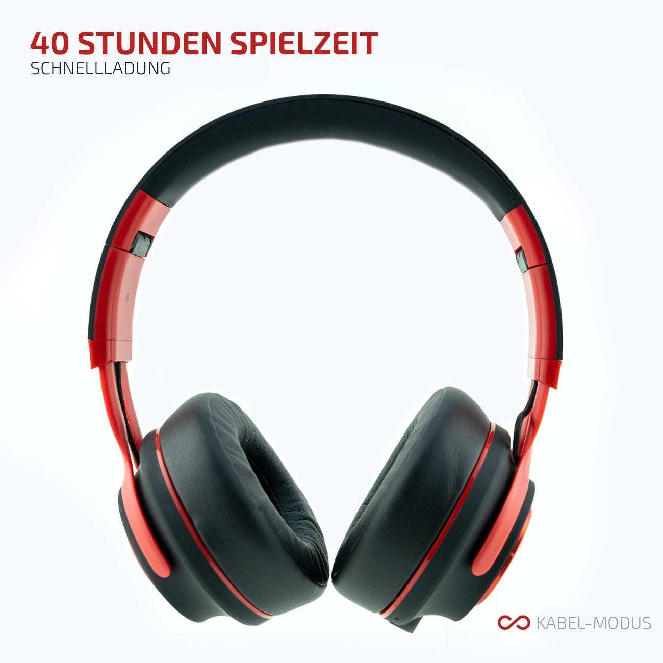 P3, Matt POWERLOCUS Kopfhörer Over-ear Bluetooth Rot