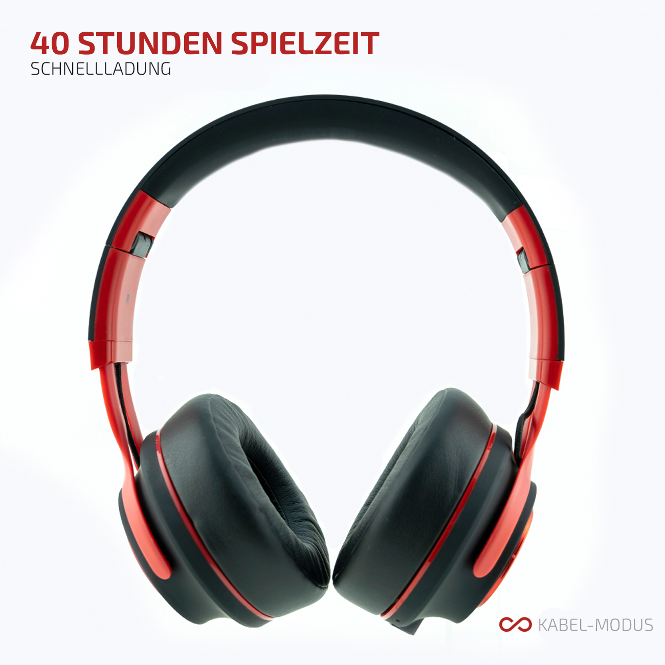 POWERLOCUS P3, Matt Bluetooth Over-ear Kopfhörer Rot