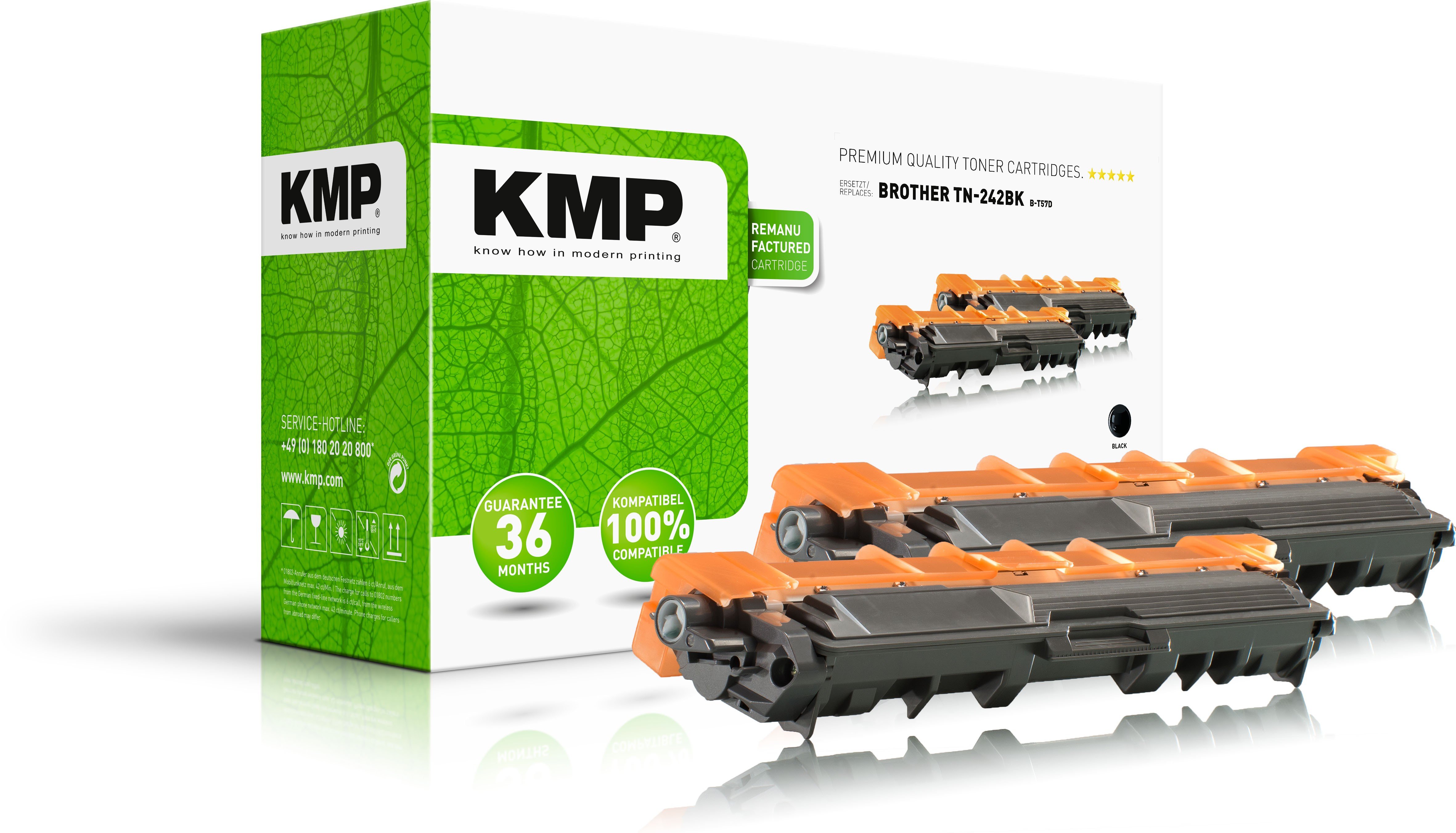 KMP ersetzt Brother TN-242BK Toner (Brother Schwarz TN-242BK)