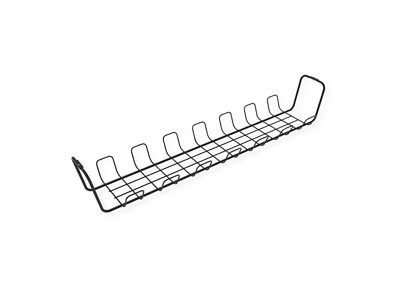 (2 schwarz Gitter-Kabelkanal, ROLINE Stück) Kabelführungssystem, Untertischmontage