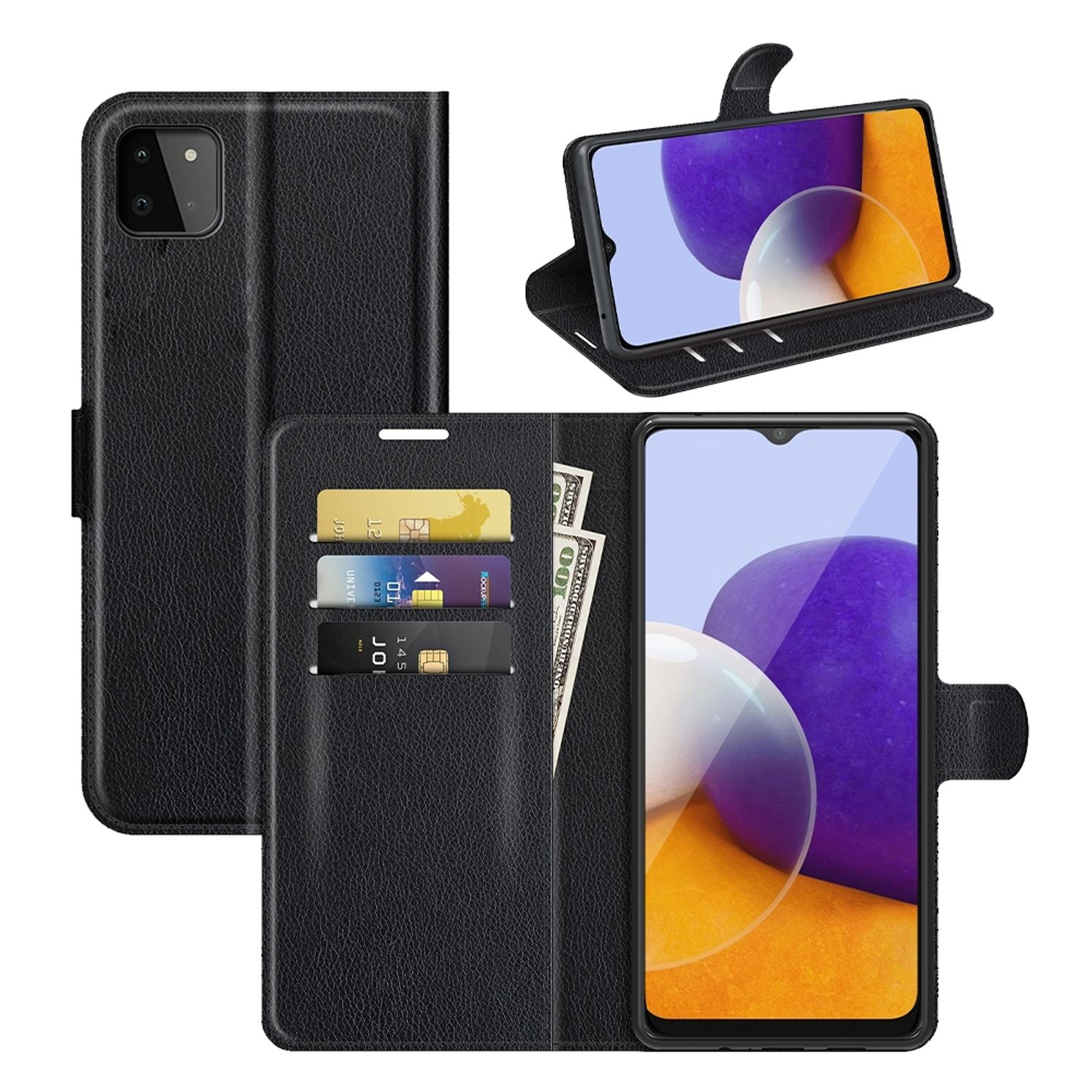 Book Case, 5G, Bookcover, Samsung, Galaxy A22 KÖNIG DESIGN 10