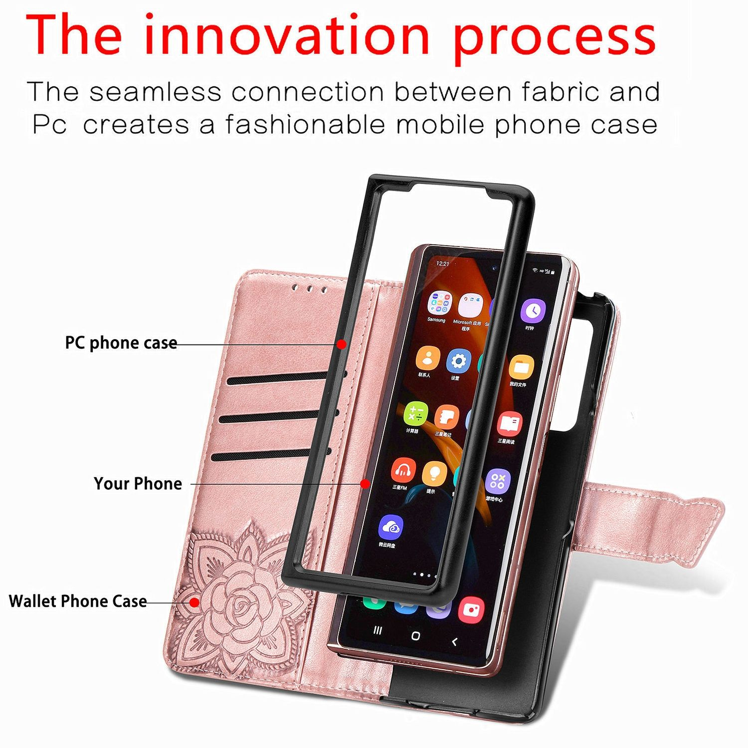120 Samsung, Bookcover, Fold3 Z DESIGN Galaxy Book Case, KÖNIG 5G,