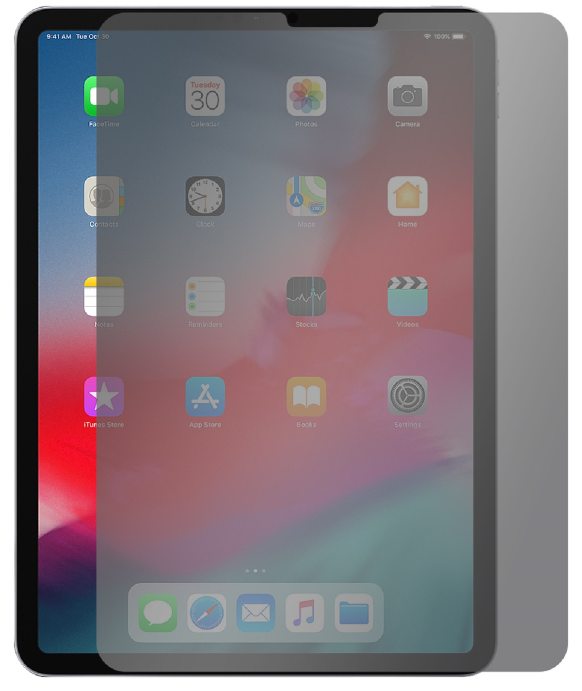 iPad 2018-2021) Apple (2020) | Pro View 10.2 Blickschutzfolie Protection Air 11 360° SLABO Displayschutz(für