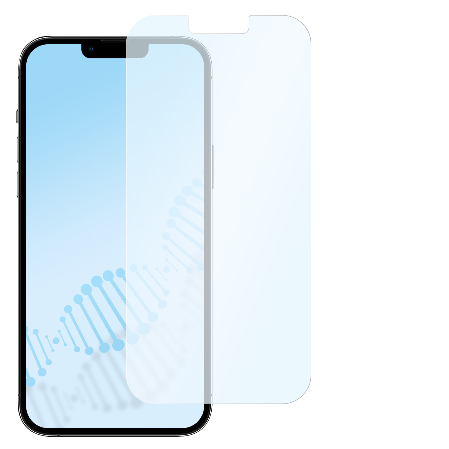 14 iPhone flexibles Plus) SLABO Displayschutz(für Hybridglas Apple antibakteriell