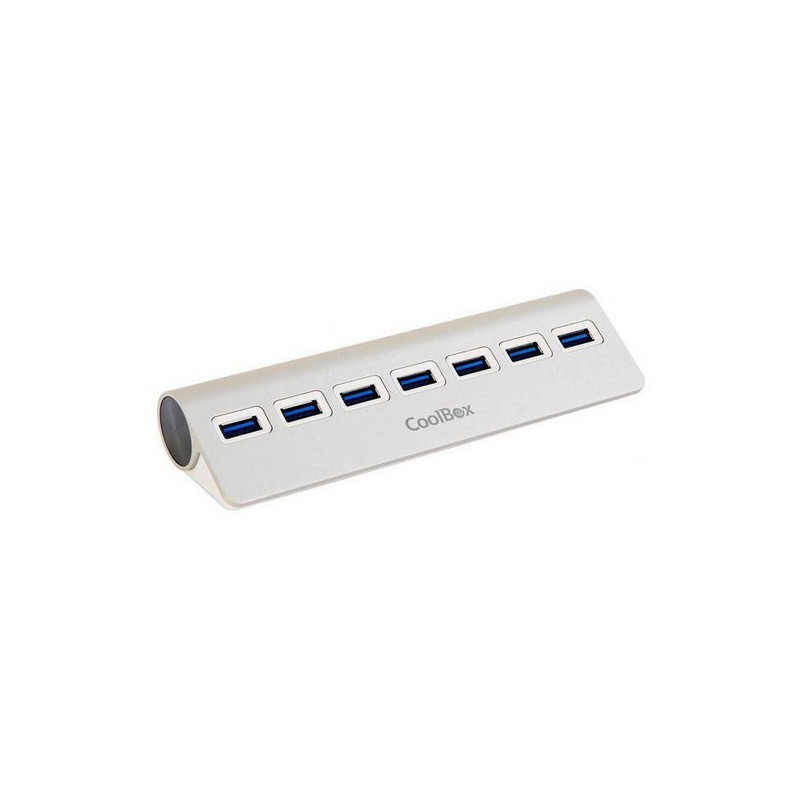 COOLBOX Hub USB CoolBox COO-HU7ALU3 Hub, anschlüsse), USB Aluminium (7 Silber