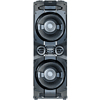 SCHWAIGER -658057- Bluetooth Party Soundsystem mit LED-Lichteffekten, Schwarz)