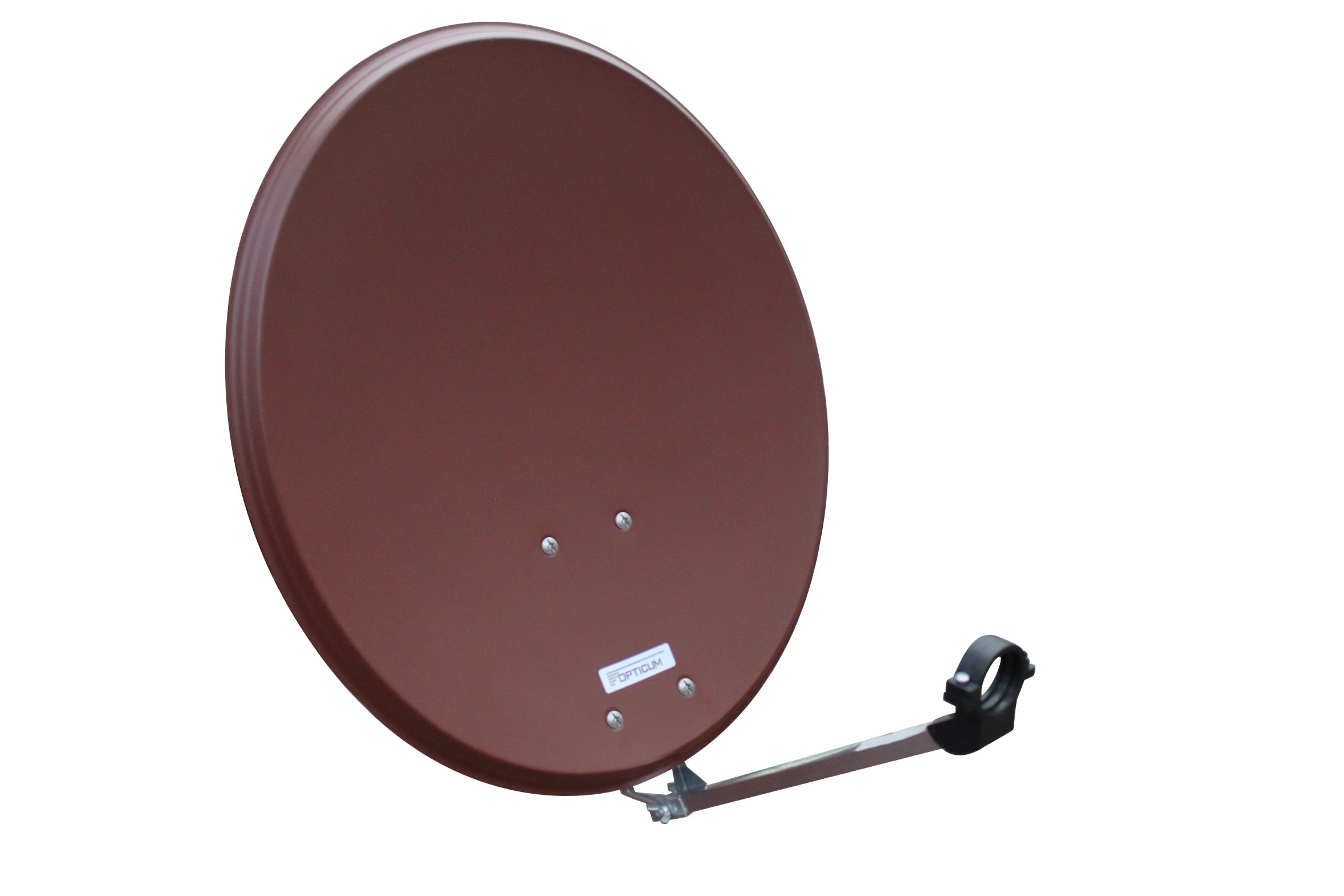 aus & Satellitenantenne Satellitenschüssel HD QA-60 RED fähig-Witterungsbeständige OPTICUM ziegelrot-4K Sat-Antenne 3D cm Stahl 60