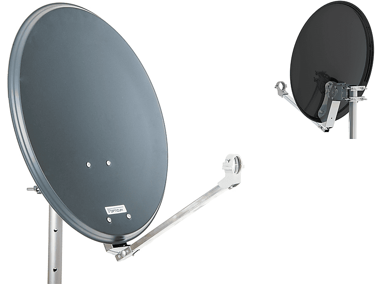 RED OPTICUM QA60 Satellitenschüssel Sat-Antenne Satellitenantenne Alu - -Witterungsbeständige Sat-Spiegel aus 60 anthrazit cm 60cm