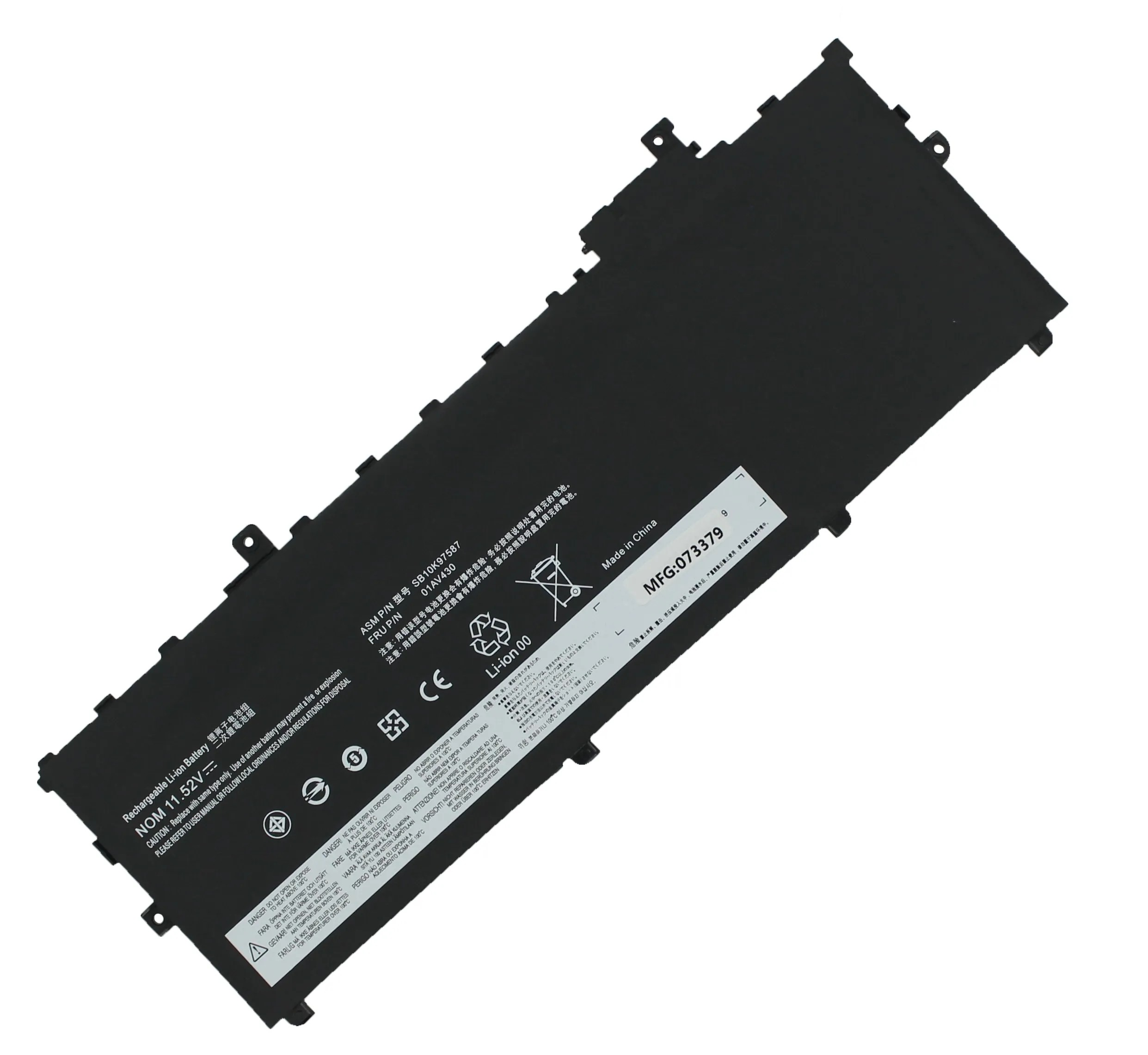 MOBILOTEC Akku kompatibel ThinkPad Akku, Volt, mit 11.58 mAh 4800 Li-Pol X1-20KGSBGD00 Li-Pol, Lenovo