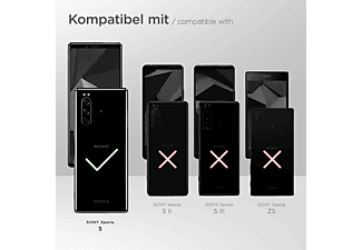 MOEX Flip Case, Flip Cover, Sony, Xperia 5, Deep-Black