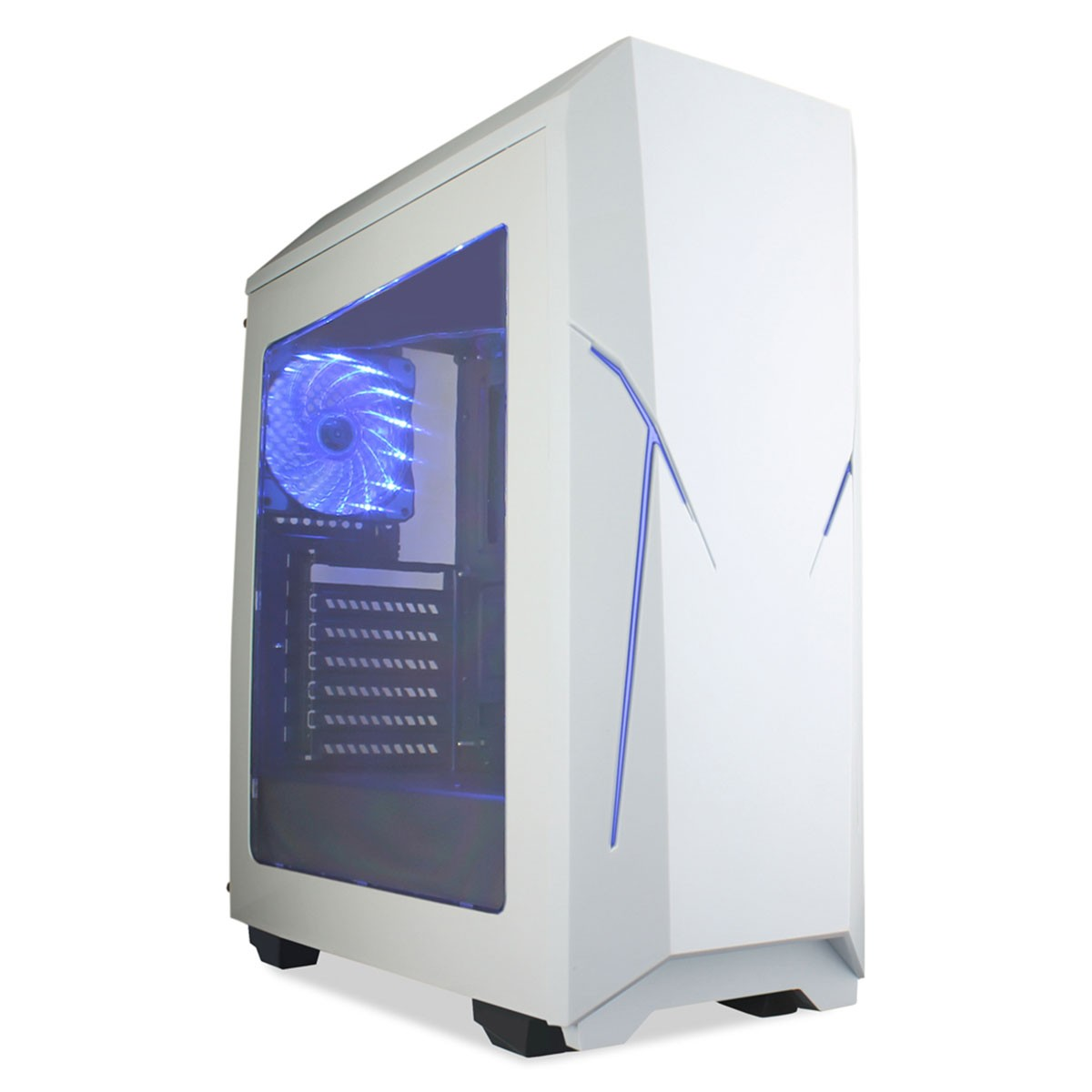 Talius Xentinel Usb 3.0 blanca con ventana caja atx gaming sin fuente white pc carcasa de ordenador midi towe led lateral transparente 2.0 disponible en dos