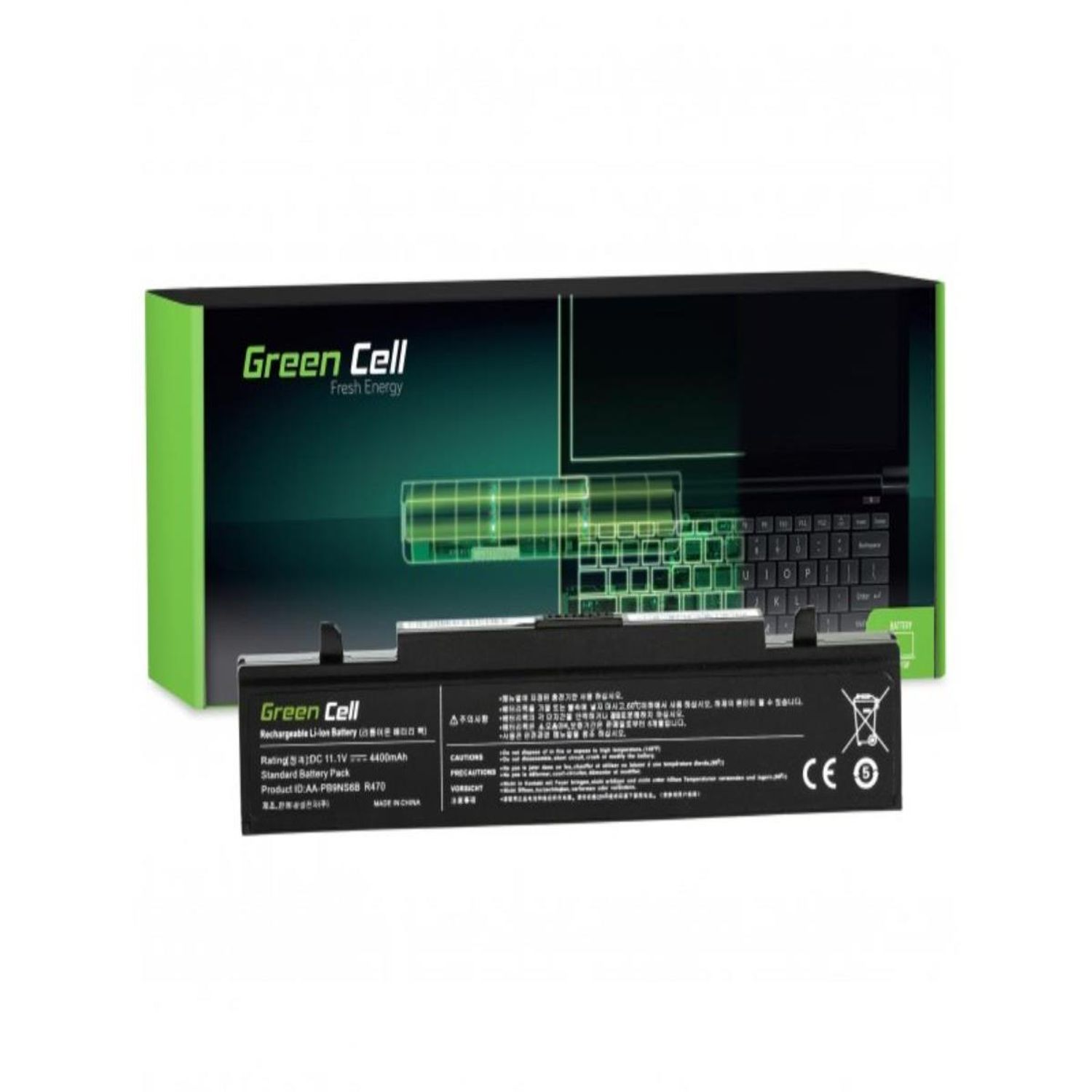 GREEN CELL Laptop Akku AA-PB9NC6B Volt Lithium-Ionen-Akku für Samsung / RV511 Batterien Akku, 11.1
