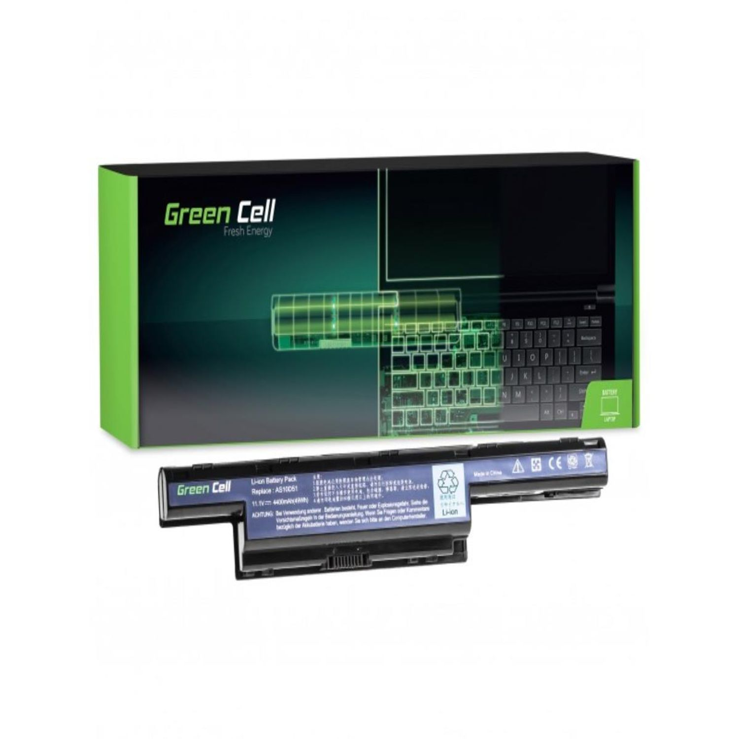 11.1 für Volt / Acer 5733 Akku AS10D31 GREEN Lithium-Ionen-Akku CELL Aspire Laptop Akku, Batterien