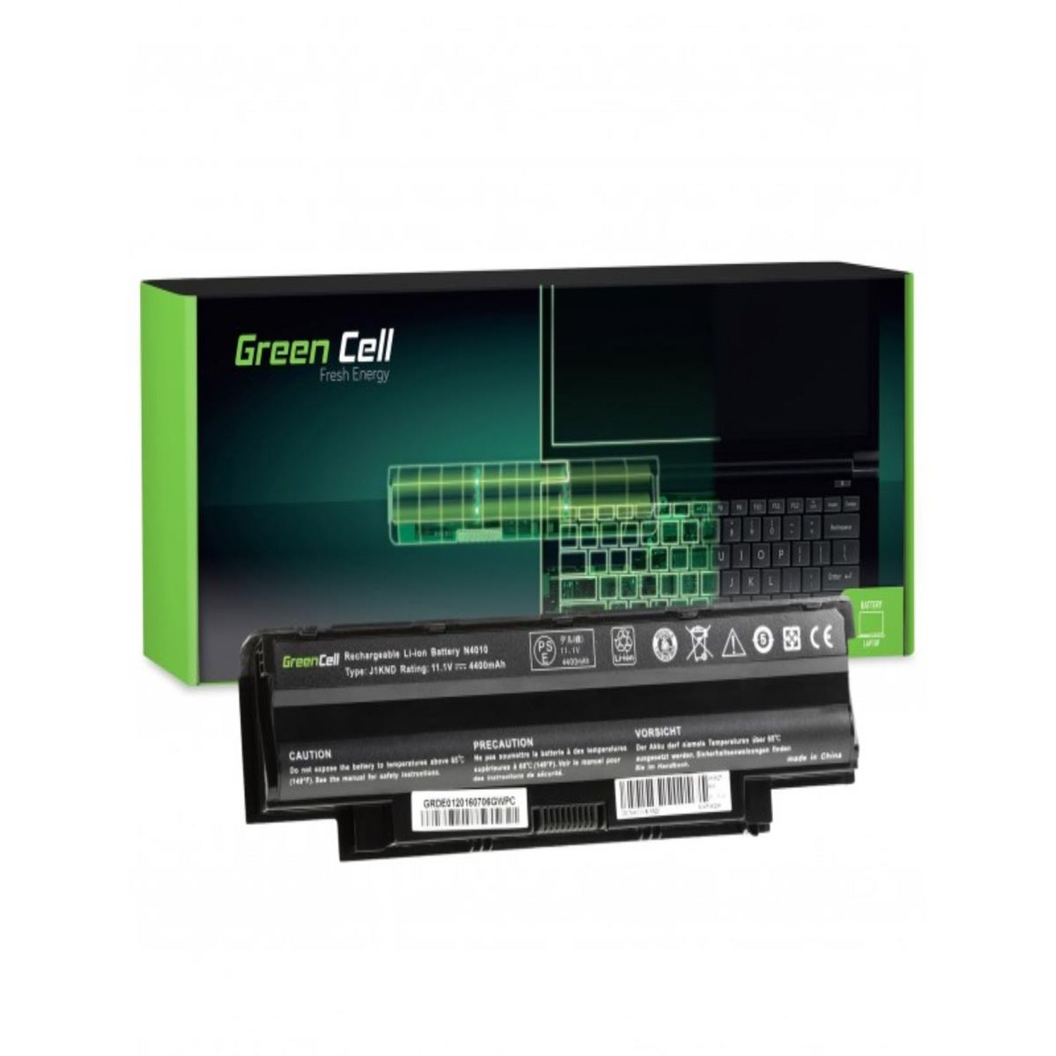 GREEN CELL Laptop Akku 15 Lithium-Ionen-Akku Inspiron Batterien für Dell Akku / J1KND N5010
