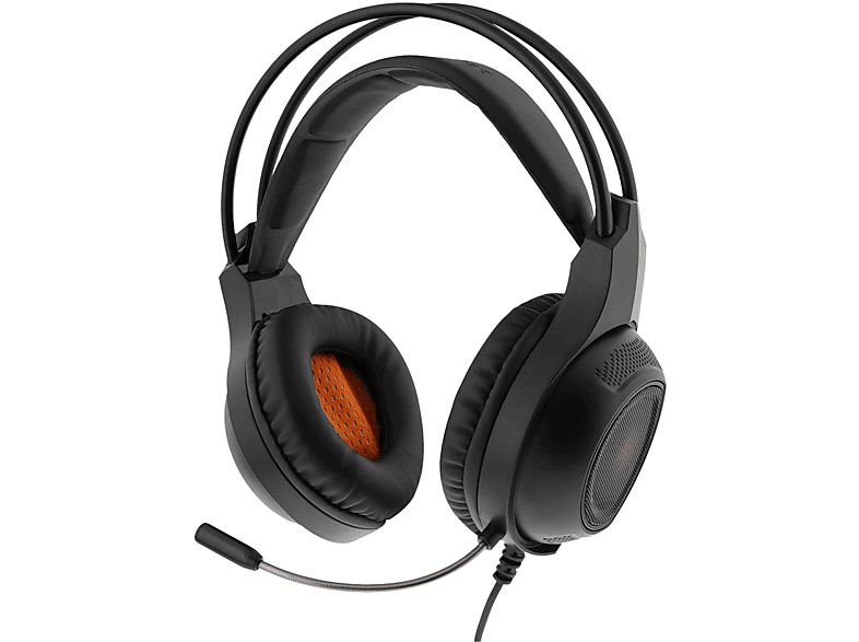 DELTACO GAMING Stereo-Headset, Headset Over-ear LED schwarz