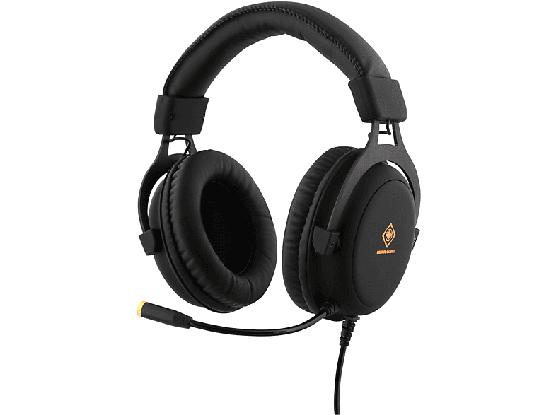 DELTACO GAMING Gamer Headset mit LED-Beleuchtung, Over-ear Headset schwarz