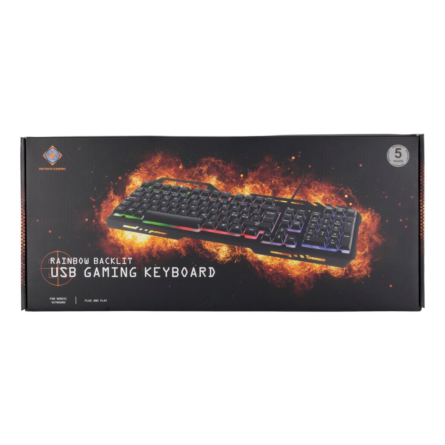 DELTACO GAMING RGB Gaming Tastatur, Tastatur
